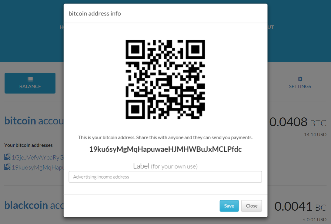 turn bitcoin address into qr code